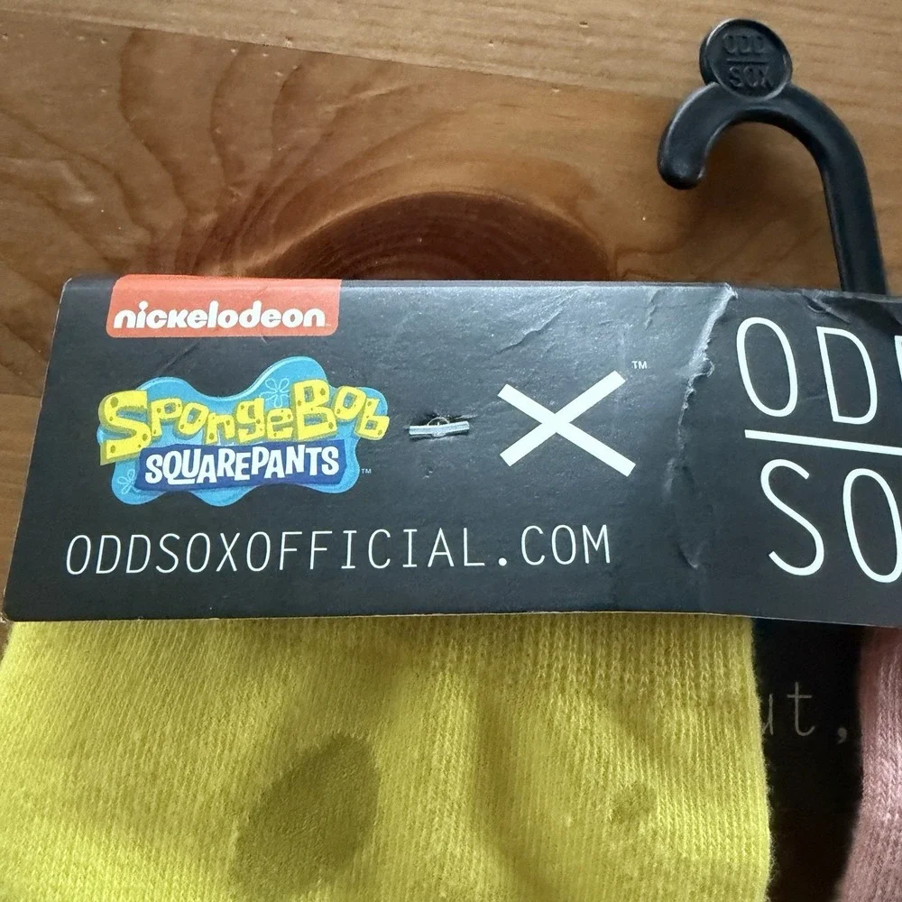 Odd Sox SpongeBob SquarePants Crew‎ Socks Patrick Faces Novelty NWT